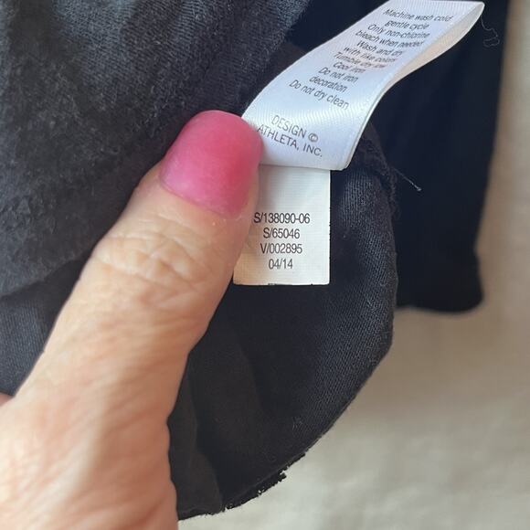 Athleta Top Crew Neck Long Sleeve Shirt Black Activewear 2X - Picture 9 of 9
